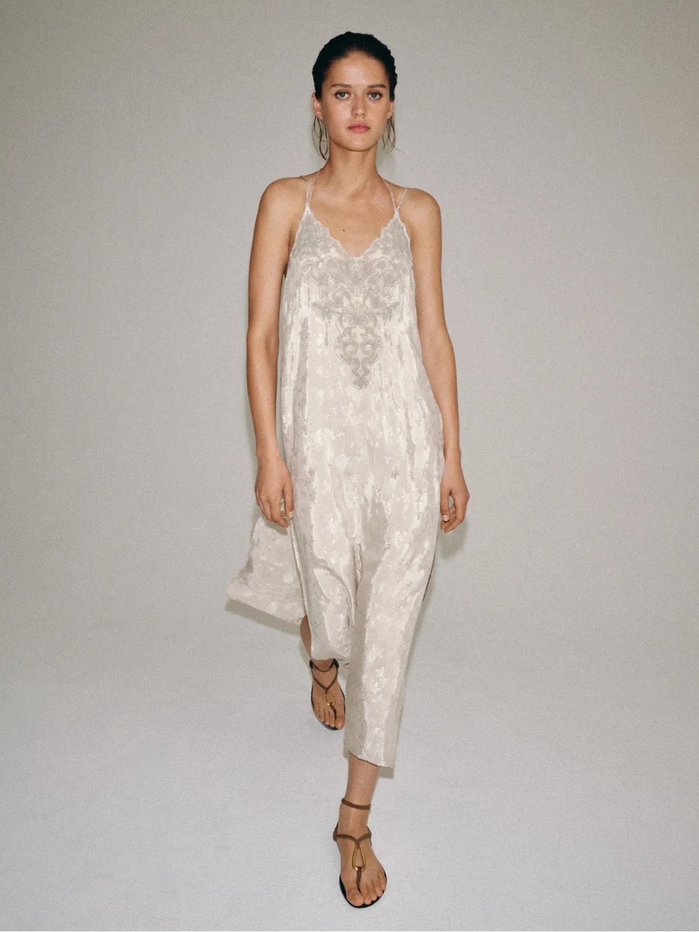 ZW COLLECTION EMBROIDERED JACQUARD DRESS
